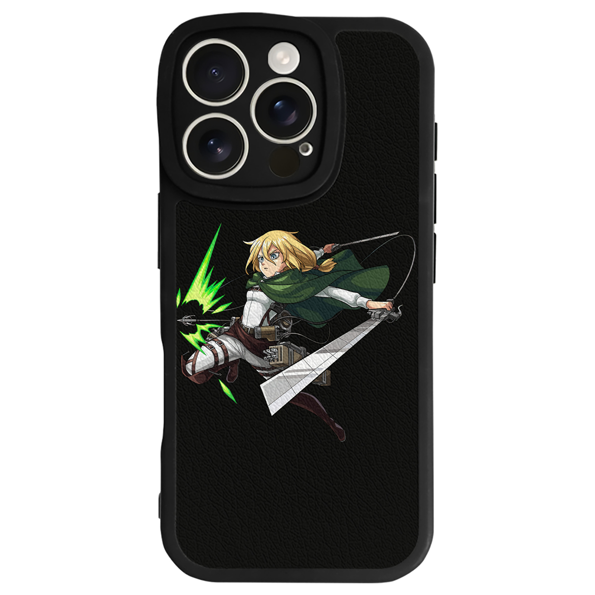 （画像用） 進撃の巨人 クリスタ·レンズ Attack on Titan Christa Lenz 【iPhone 16シリーズ対応】シリコンスマホケース（レザー調） 材質：シリコン